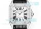 Swiss clone Cartier De Santos 100th Anniversary White Face Roman Watch Diamond-set (2)_th.jpg